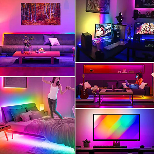 LED Strip Bluetooth App Control Chasing Effect Lights Flexible Tape Diode Ribbon TV