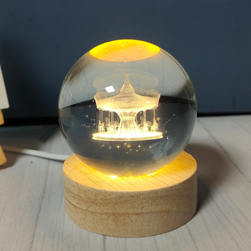 Usb Plug-in Luminous Crystal Ball Night Light