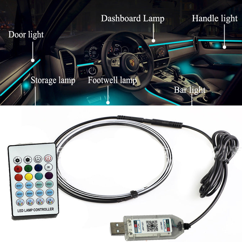 Usb Car Ambience Light Music