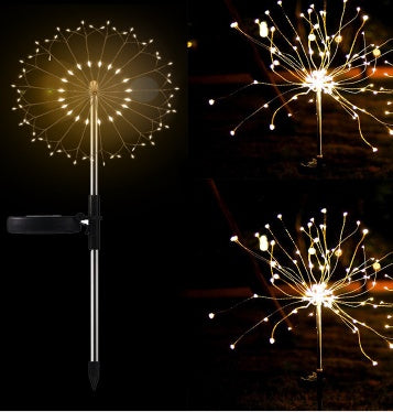 New Ground Plug Solar Fireworks Light LED Light String Lights
