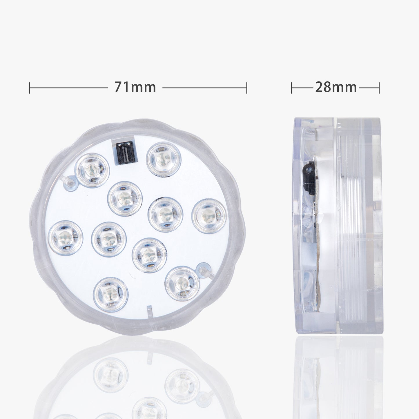 Led Rechargeable Diving Lamp RGB10 Beads Colorful Lamp