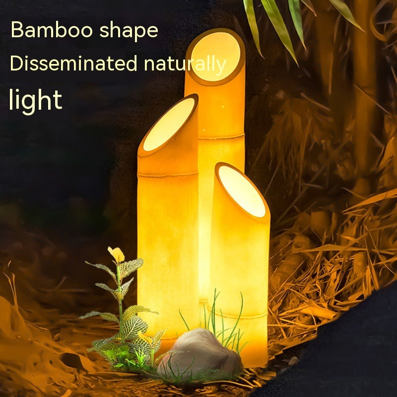 Solar Outdoor Waterproof Bamboo Lights Garden Villa