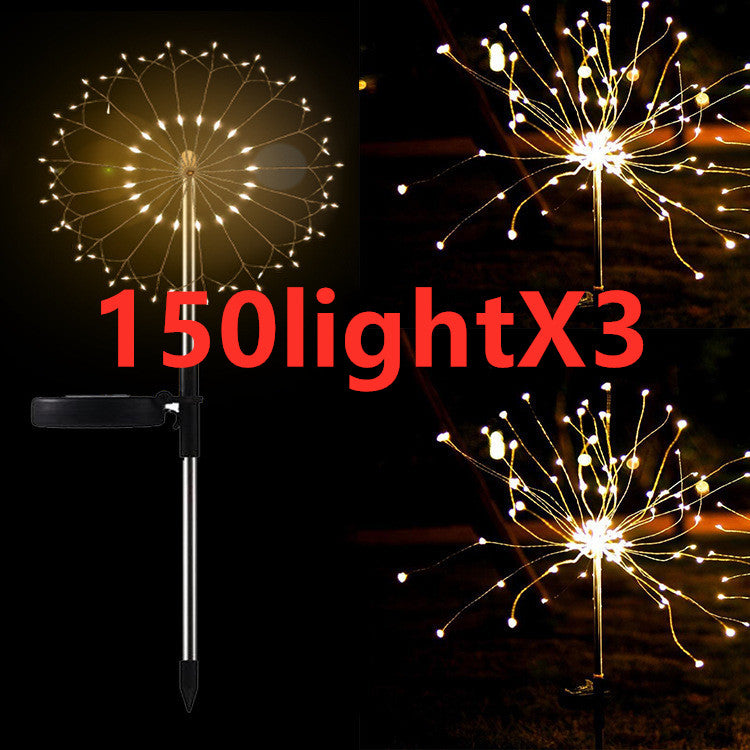 New Ground Plug Solar Fireworks Light LED Light String Lights
