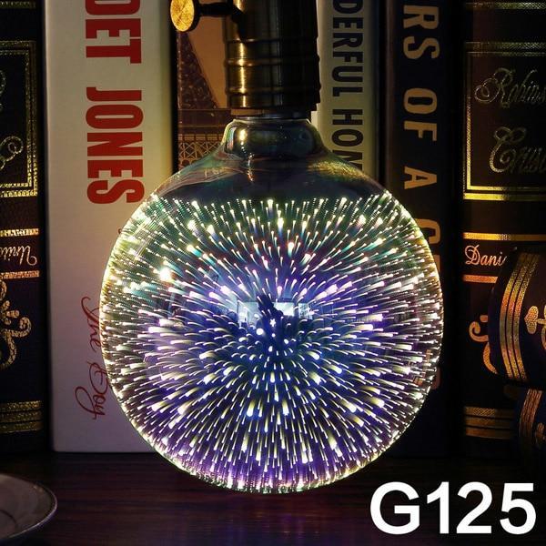 LED Light Bulb 3D Decoration Bulb Firework Bottle Heart