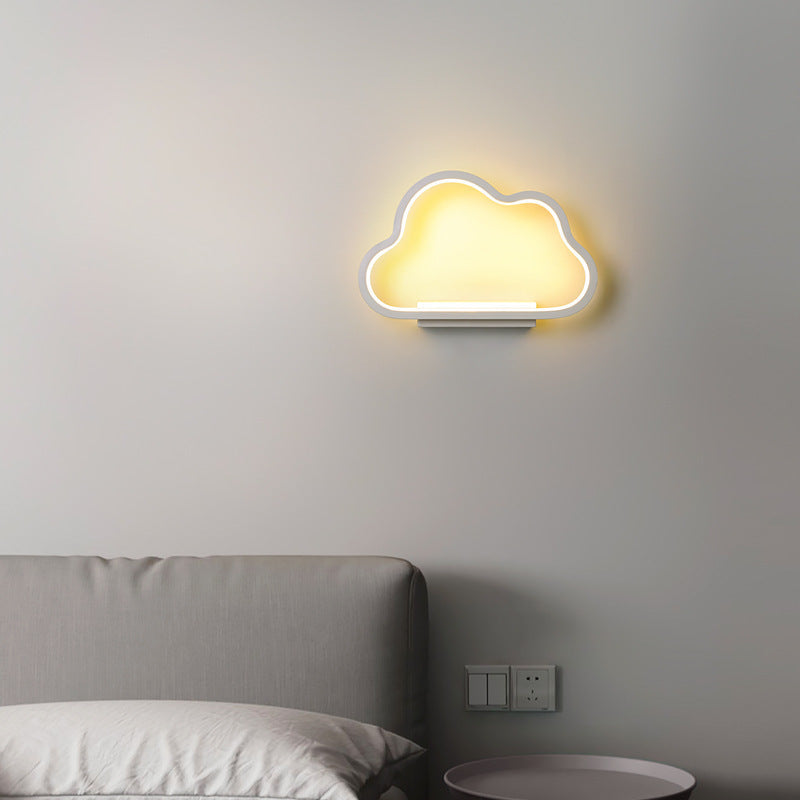 Bedroom Bed Background Wall Decoration Simple Children's Cloud Led Wall Lamp