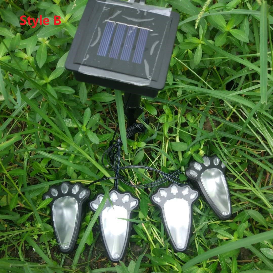 Solar Powered Animal Paw Print Lights LED Solar Lamps Outdoors