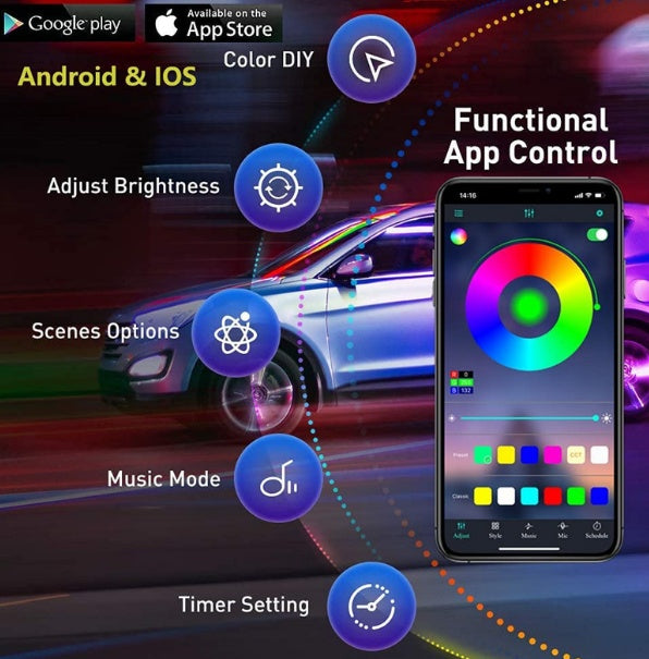 Car Atmosphere Light Modified Colorful Light Guide