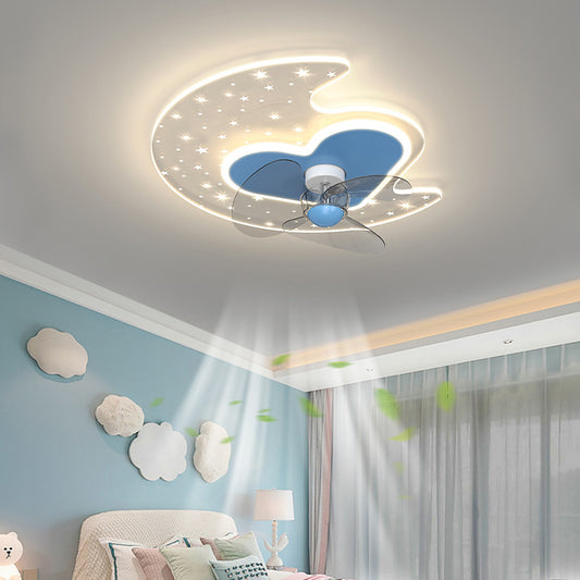 Overhead Fan Light In Children's Bedroom