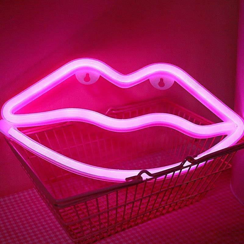 Neon Light Lantern Network Red Girl Heart Room Bedroom