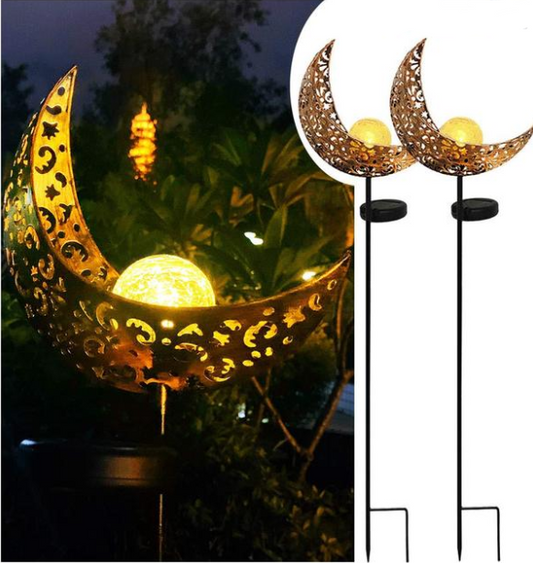 LED Solar Flame Light Metal LED Garden Light Flame Effect Lamp