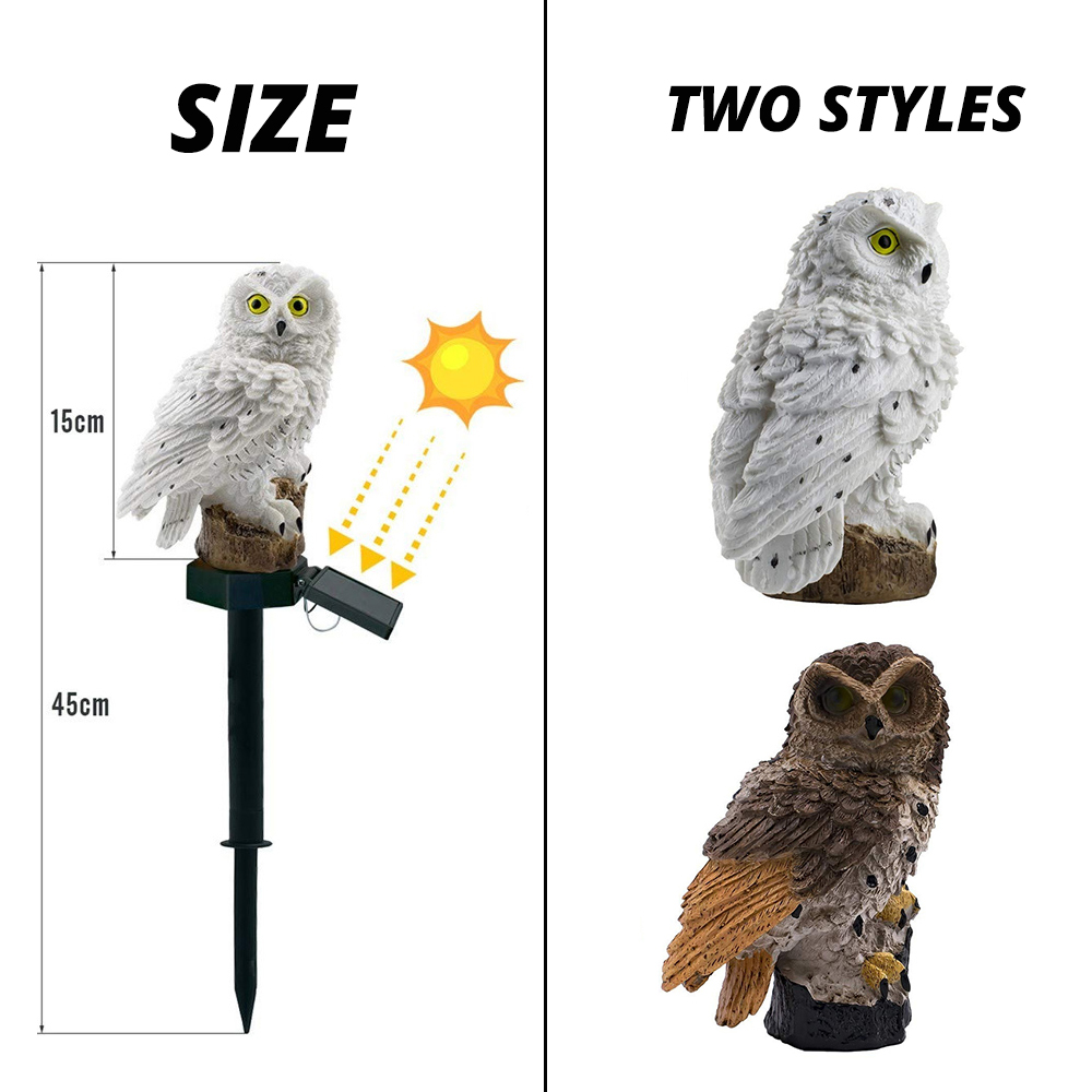 Solar Owl Garden Light Outdoor LED Lawn Lamp For Garden Decoration