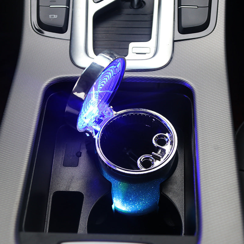 Car Ashtray With LED Light RGB Ambient Light Cigarette