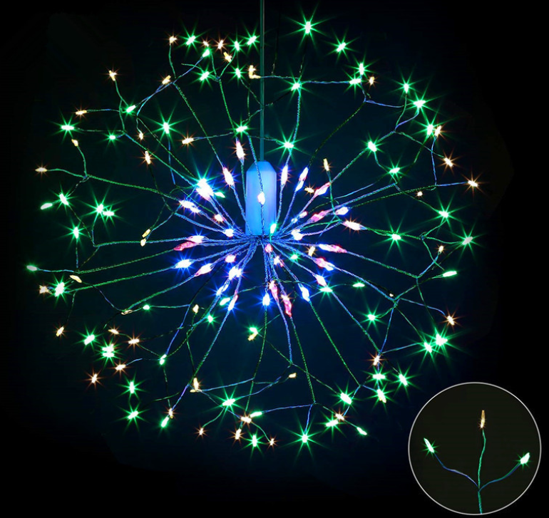 LED Fireworks Light String Lights Colorful New Year Garland Copper Wire String Fairy Light