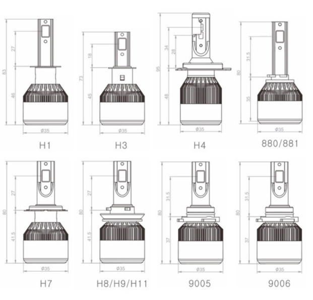 Metal car lights