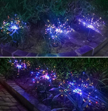 New Ground Plug Solar Fireworks Light LED Light String Lights