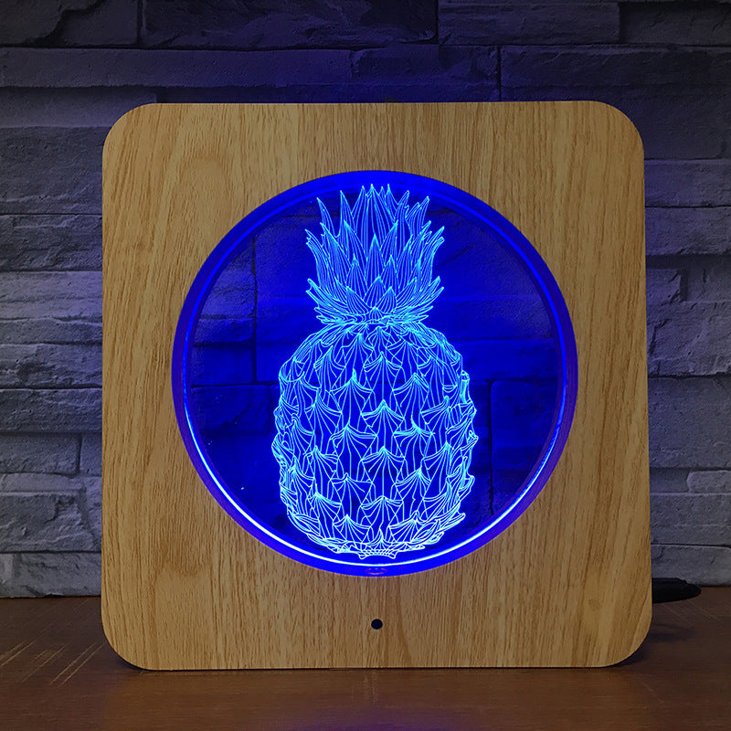 Simple creative pineapple photo frame lamp LED visual