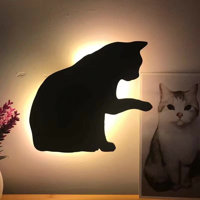 LED Animal Dog Cat Night Light Kitten Smart Sound Sensor