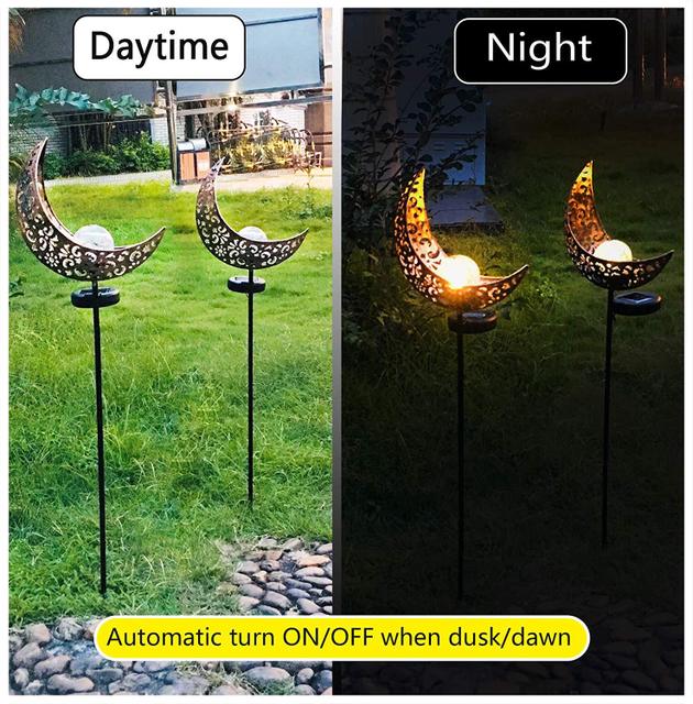 LED Solar Flame Light Metal LED Garden Light Flame Effect Lamp