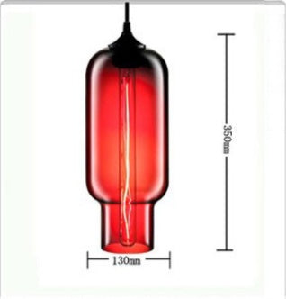 Nordic Modern Loft Pendant Lamp Glass Lustre Industrial Decor