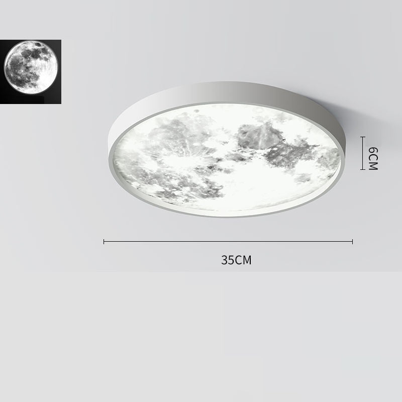 Creative Three-color Light-changing Lunar Ceiling Lamp