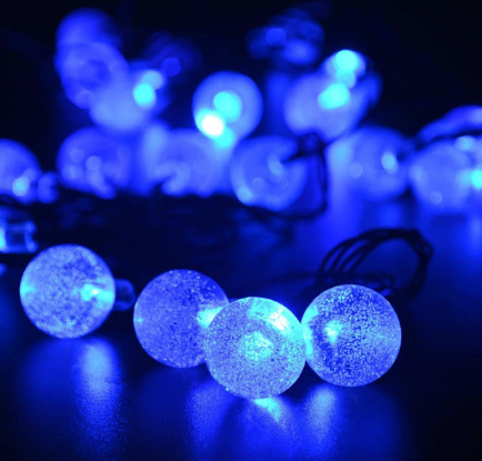 Crystal solar power of the led lamp string lights christmas lights