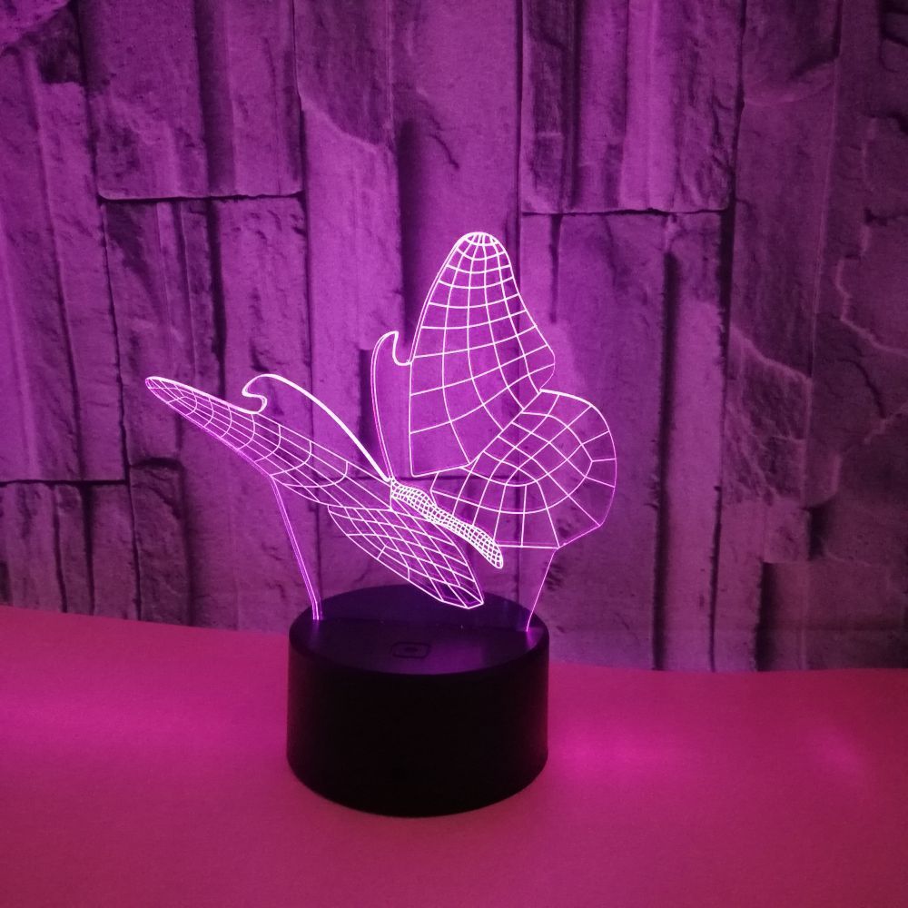 Butterfly Colorful Touch 3D Night Light