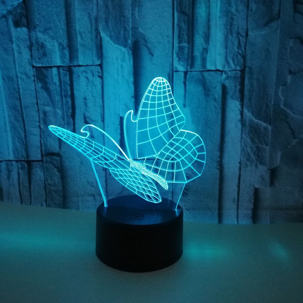 Butterfly Colorful Touch 3D Night Light