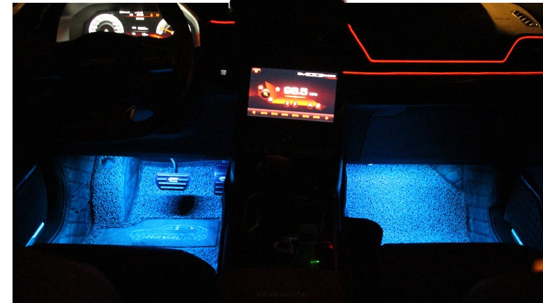 LED Car Foot Light Ambient Lamp With USB Wireless Remote