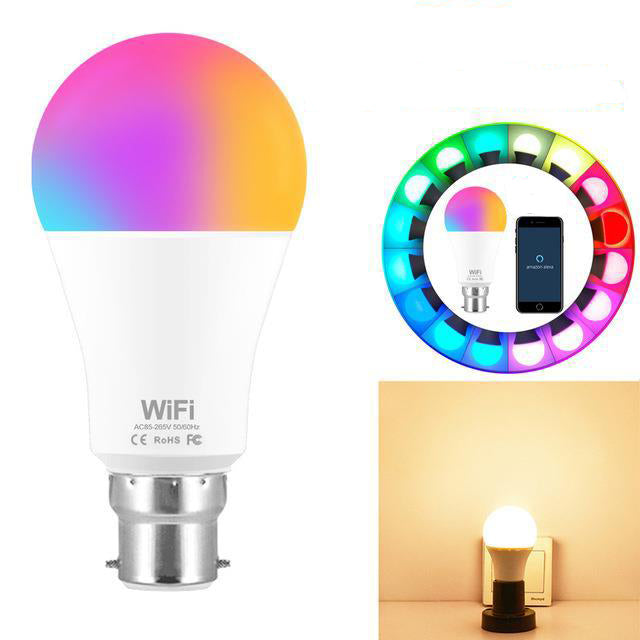 15W WiFi Smart Light Bulb RGB White Magic LamDimmable LED E