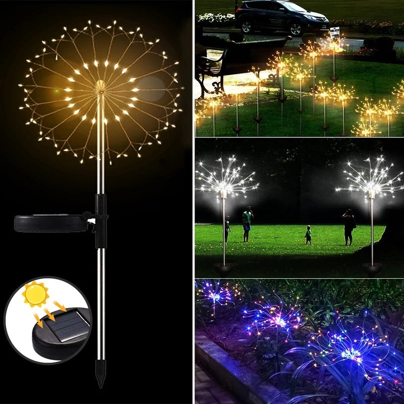 Ground-Inserted Firework Lights Christmas Outdoor LED