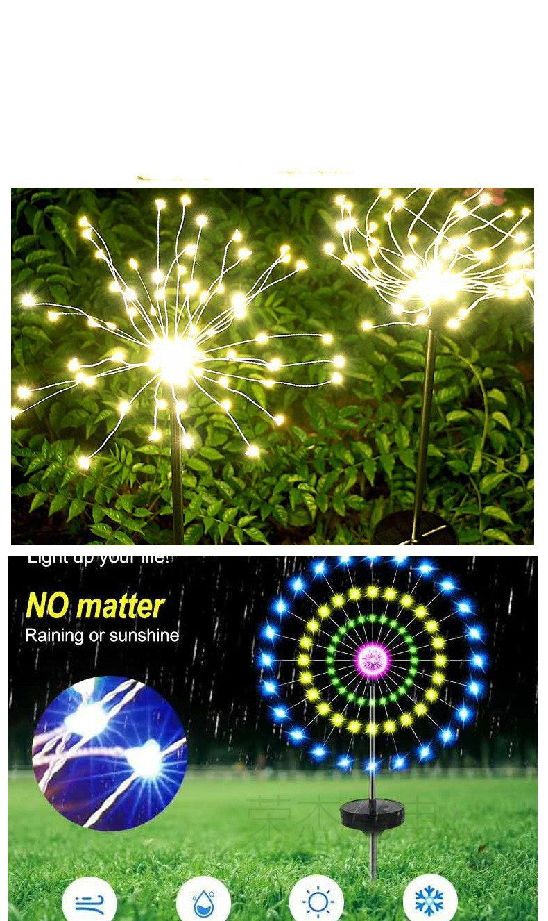 Ground-Inserted Firework Lights Christmas Outdoor LED