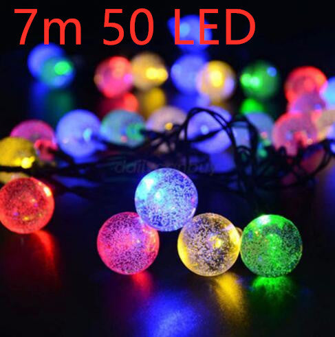 Crystal solar power of the led lamp string lights christmas lights