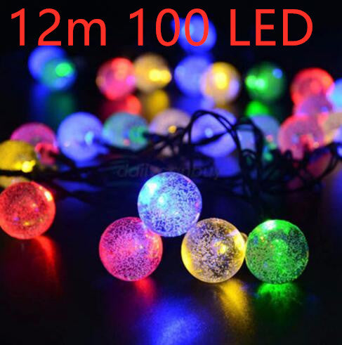 Crystal solar power of the led lamp string lights christmas lights