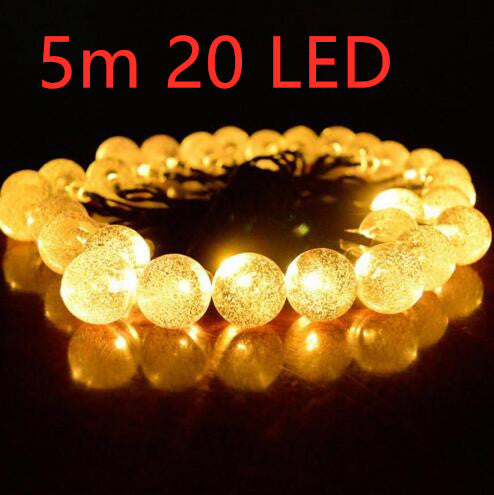 Crystal solar power of the led lamp string lights christmas lights