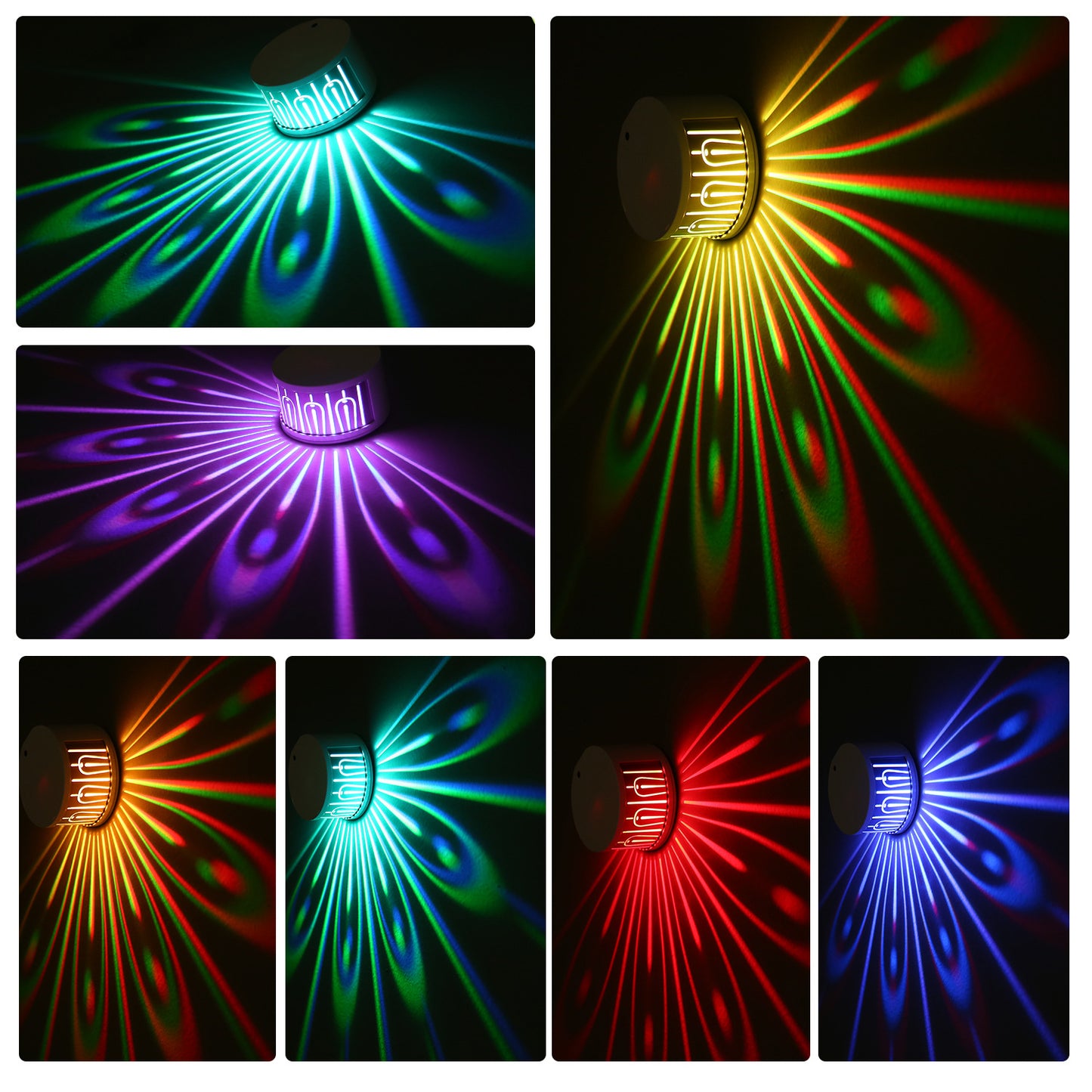 Colorful Peacock Projection Lamp Touch Remote Control Night Light