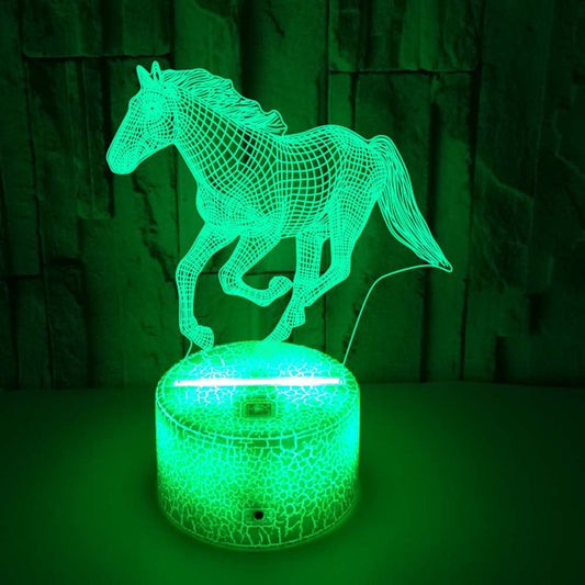 New Galloping Horse 3D Night Light Gift Creative 3D Lamp