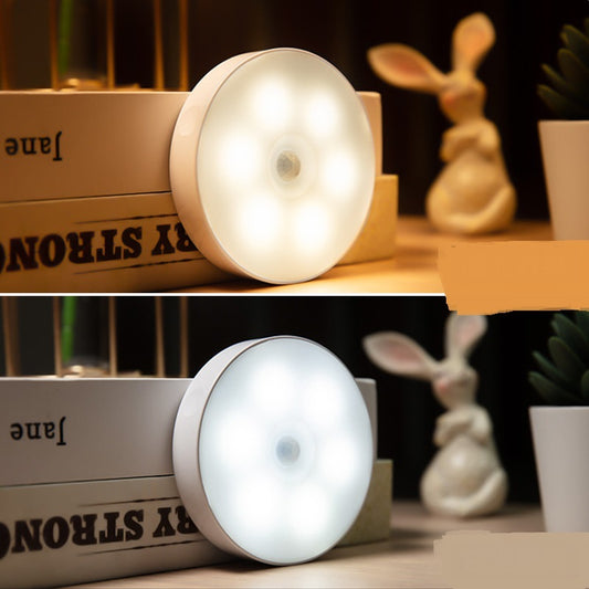 Usb Rechargeable Motion Sensor Light Round Wireless Night Light