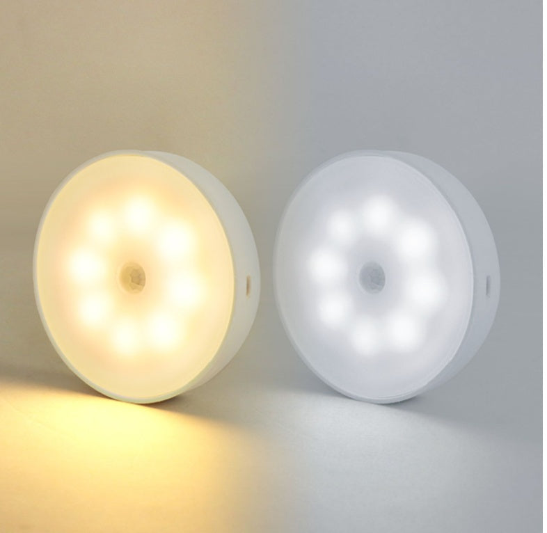 Usb Rechargeable Motion Sensor Light Round Wireless Night Light