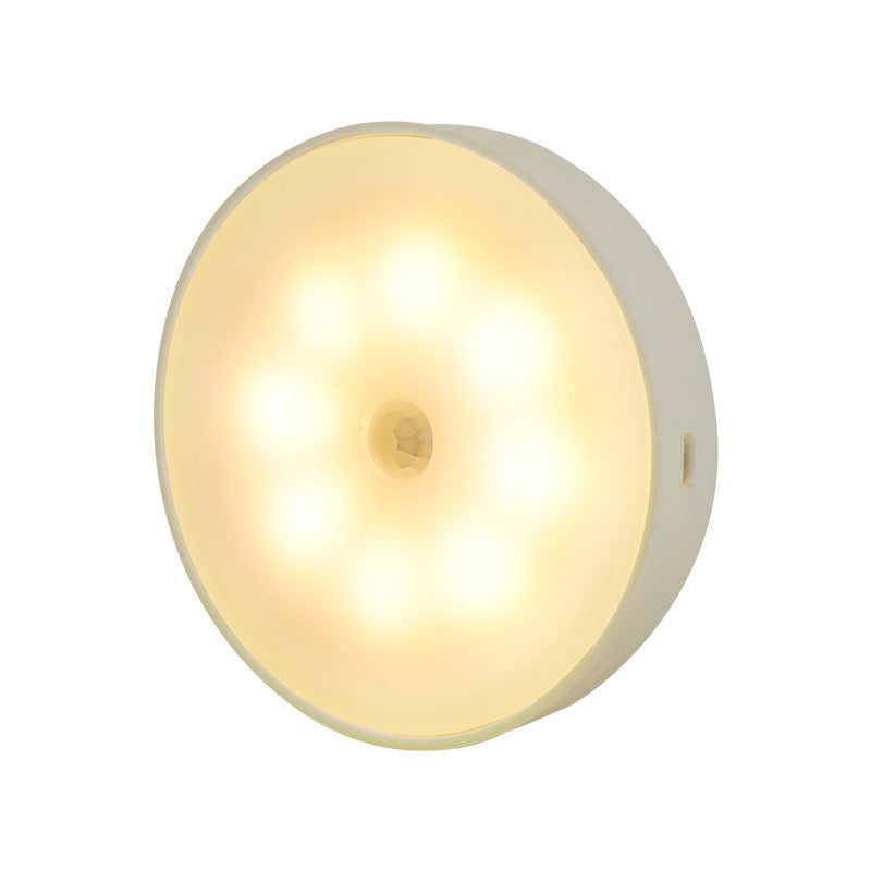 Usb Rechargeable Motion Sensor Light Round Wireless Night Light