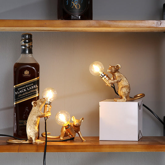 Nordic Creative Mini Animal Mouse Lamp Living Room Dining Room