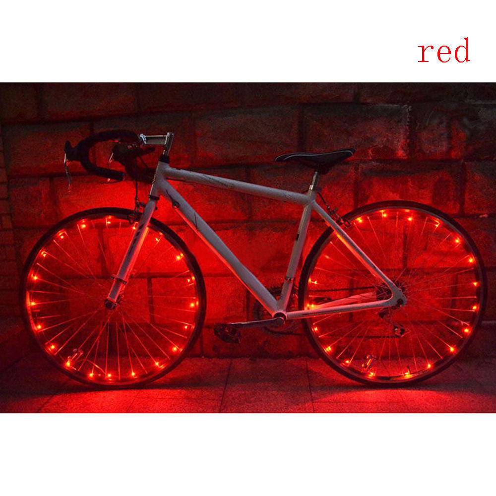 Bicycle Riding Spoke Wheel With Colorful Lights