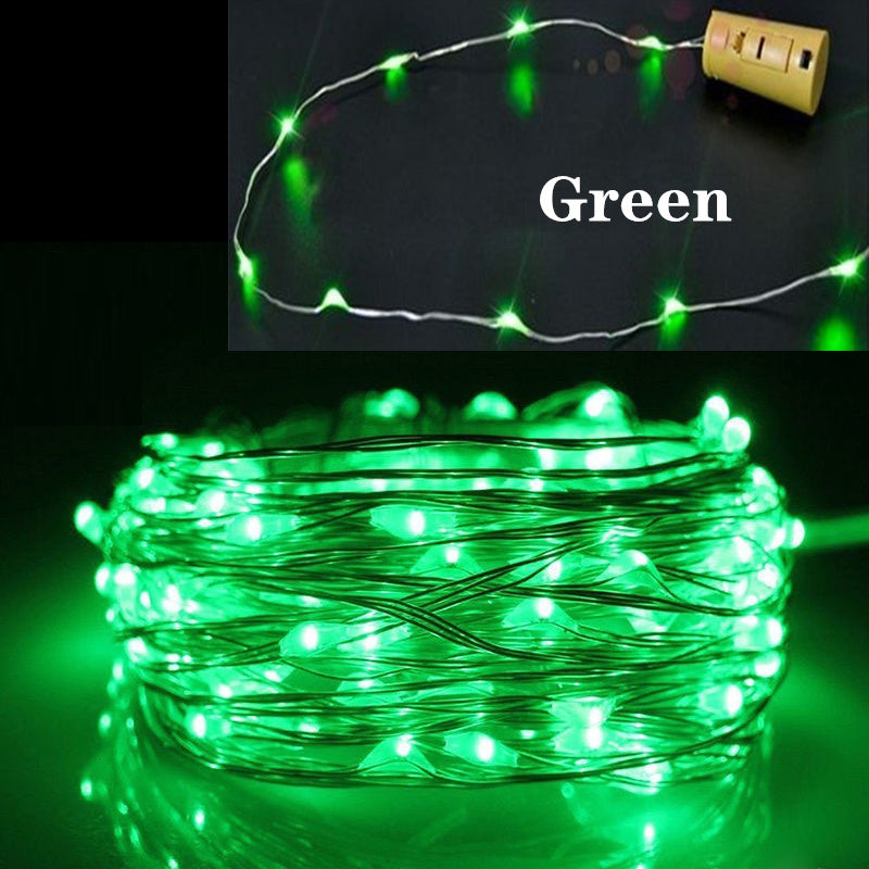 Led Ground Plug Solar Cork Tube Copper Wire String Light