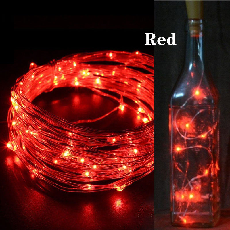 Led Ground Plug Solar Cork Tube Copper Wire String Light