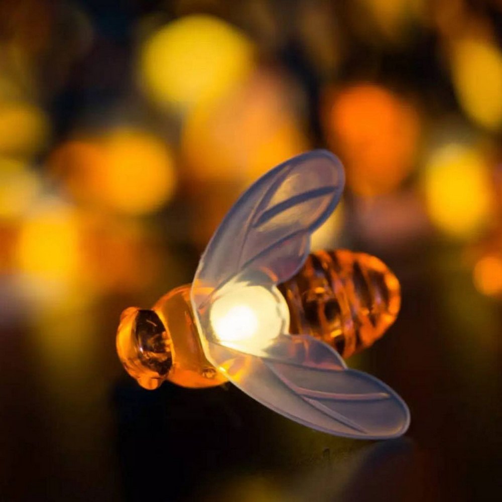 LED Outdoor Solar Lamp String Lights  Garland Lighting Bee