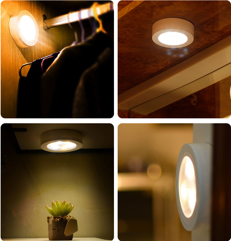 Battery Pat Light Mini Decorative Light Lighting Reading Car Led Night Light