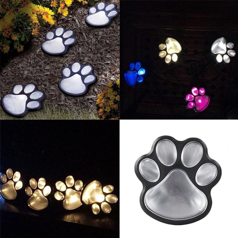 Solar Powered Animal Paw Print Lights LED Solar Lamps Outdoors