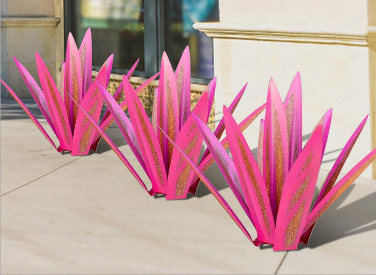 DIY Metal Art 9 Leaves Tequila Rustic Sculpture Rust Garden