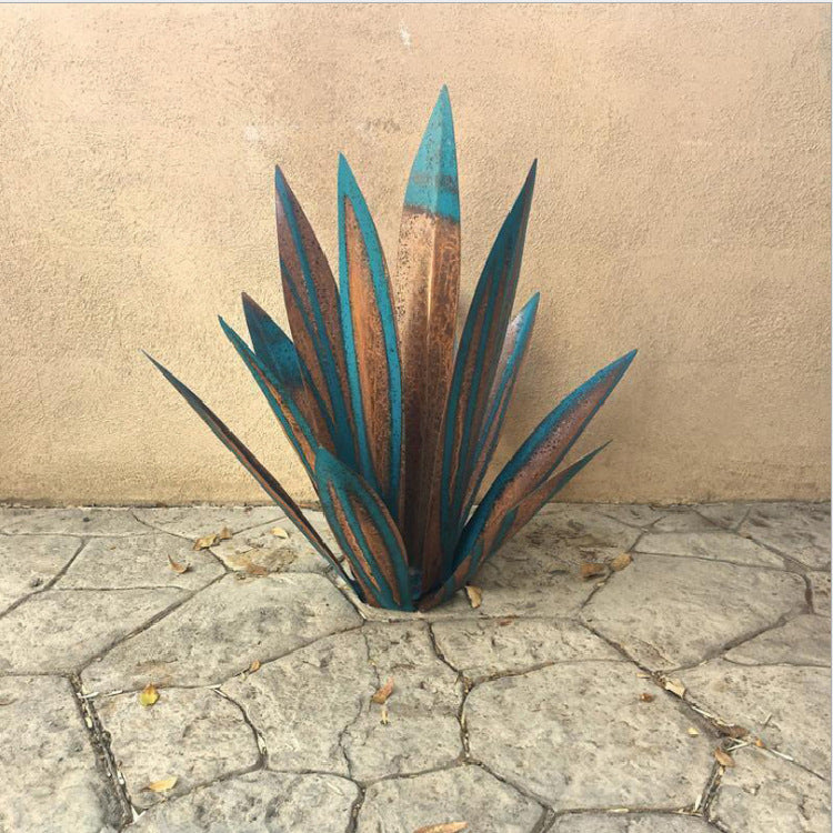 DIY Metal Art 9 Leaves Tequila Rustic Sculpture Rust Garden