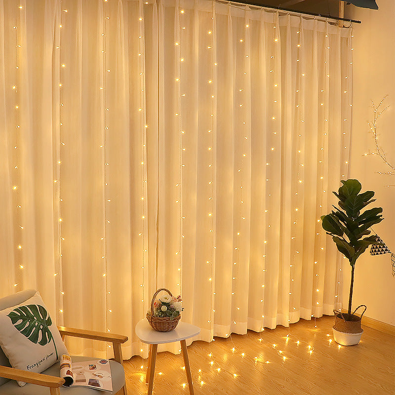 Bedroom Waterfall Water Lamp String Starry Lights