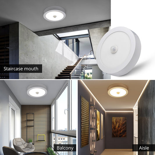 Infrared sensor LED round panel light